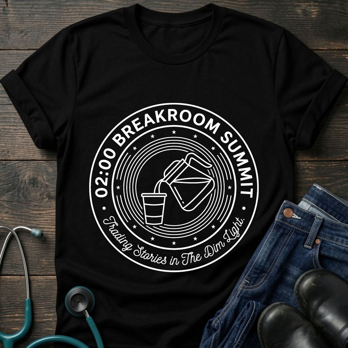 02:00 Breakroom Summit Night Shift Nurse Tee