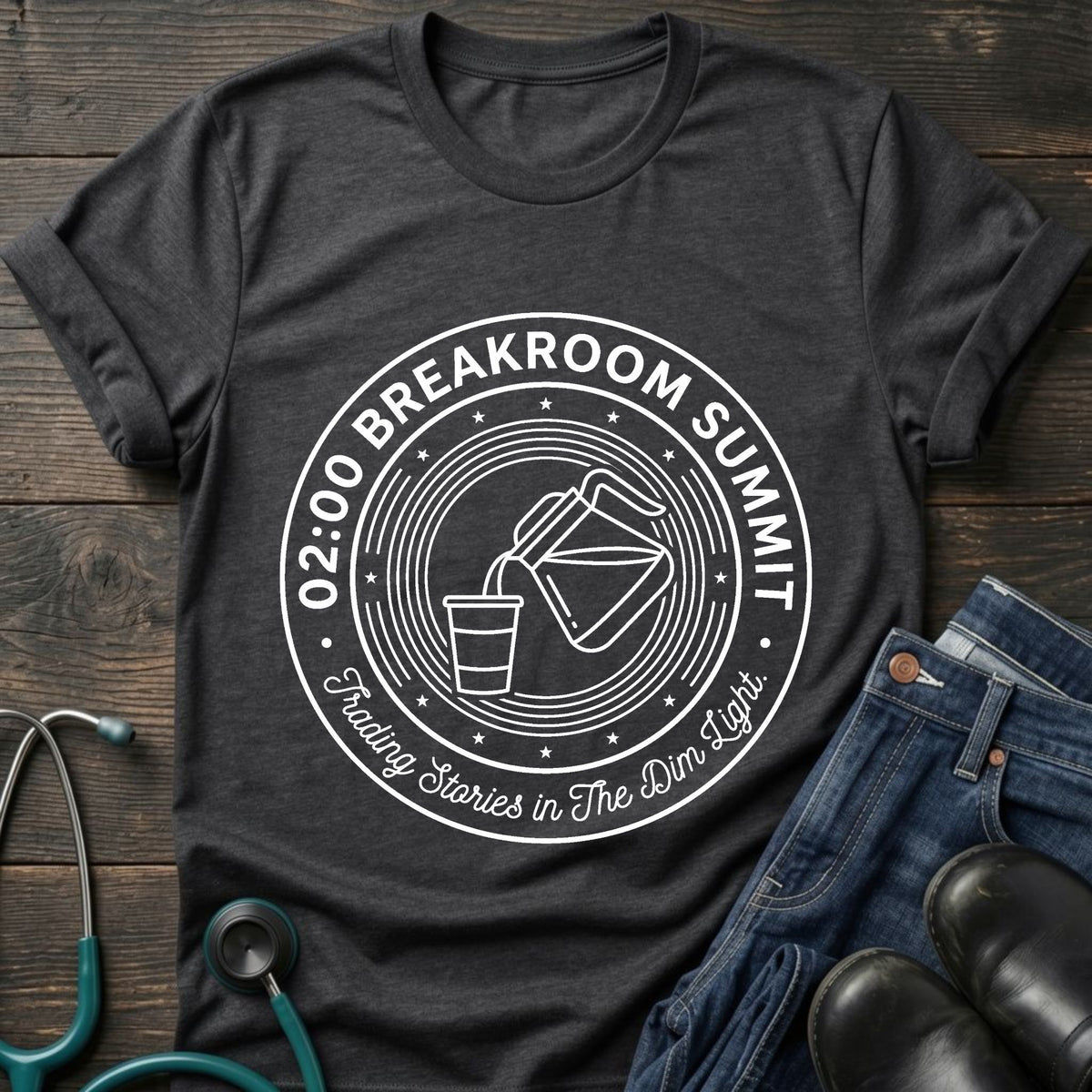 02:00 Breakroom Summit Night Shift Nurse Tee
