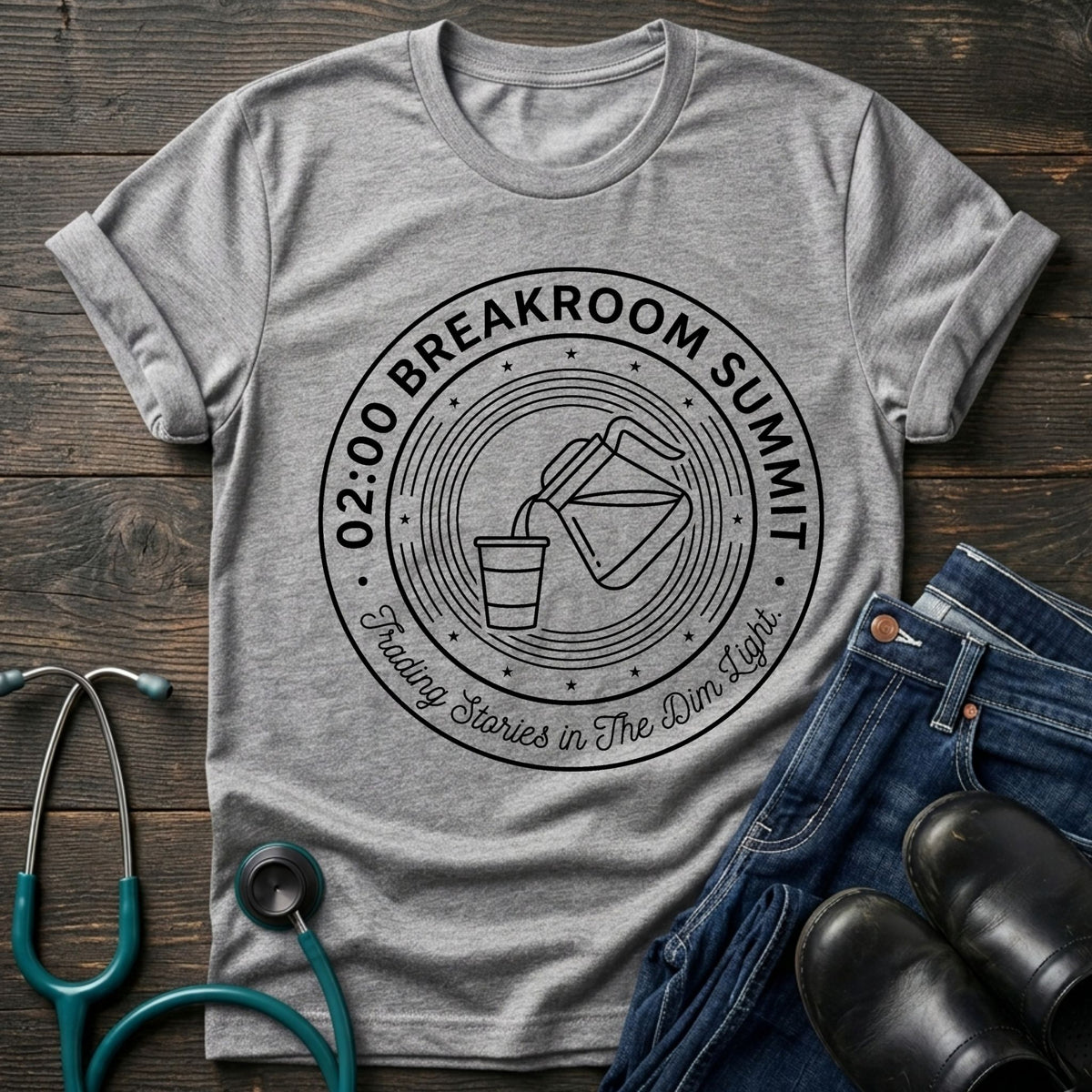 02:00 Breakroom Summit Night Shift Nurse Tee