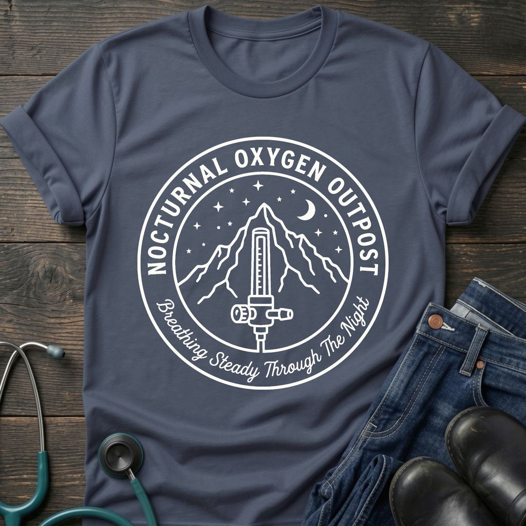 Nocturnal Oxygen Outpost Night Shift Nurse Tee