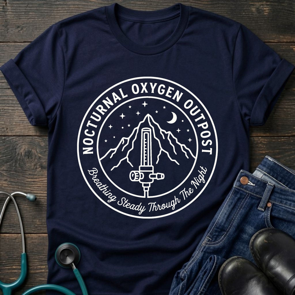 Nocturnal Oxygen Outpost Night Shift Nurse Tee