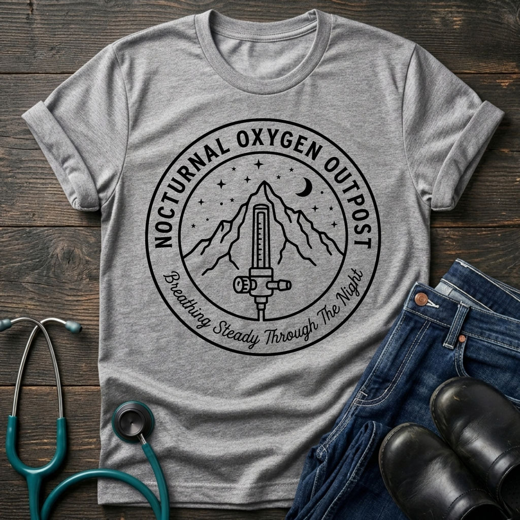 Nocturnal Oxygen Outpost Night Shift Nurse Tee