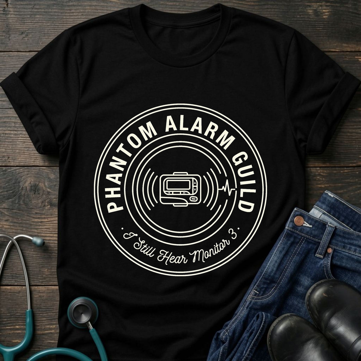 Phantom Alarm Guild Nurse Tee — I Still Hear Monitor 3