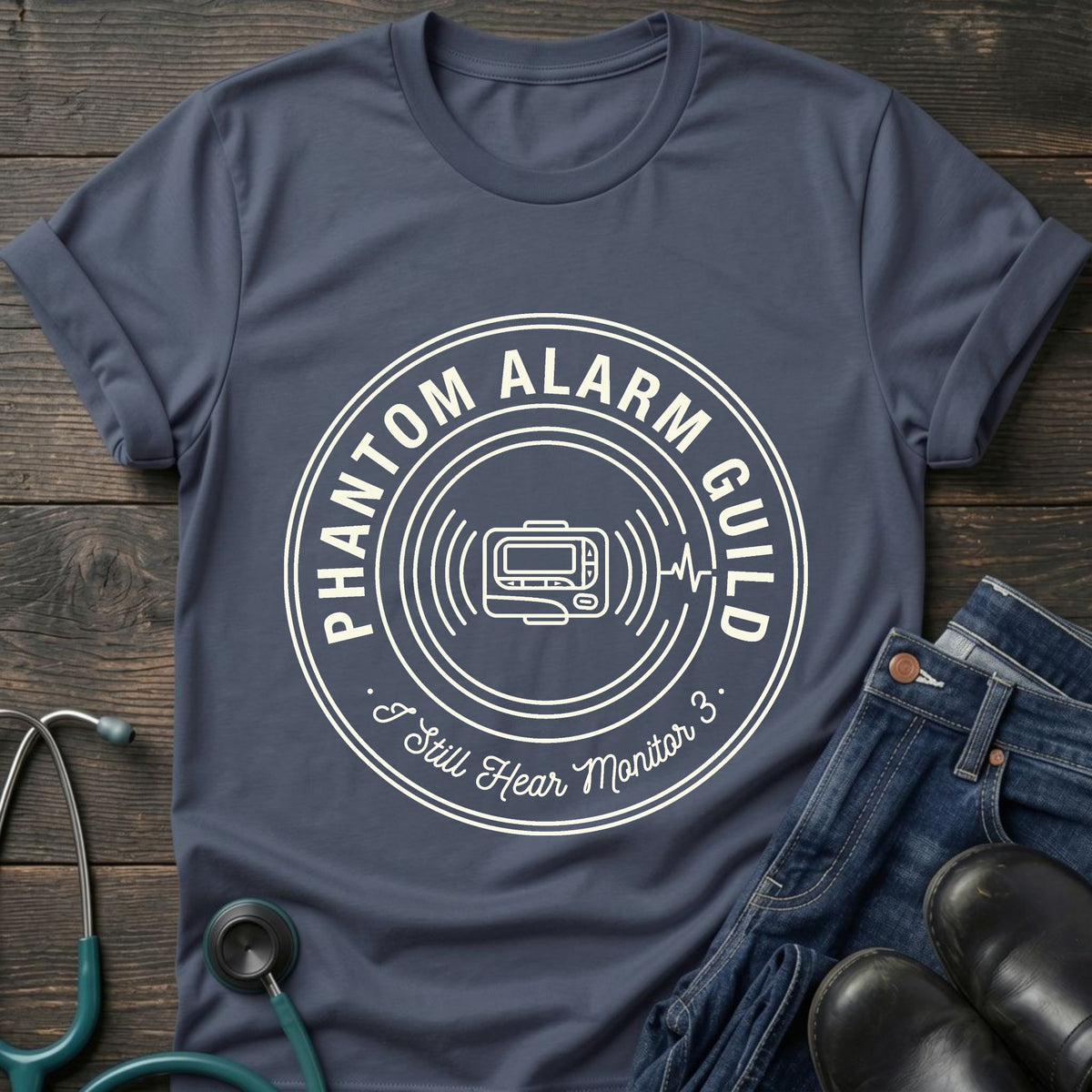 Phantom Alarm Guild Nurse Tee — I Still Hear Monitor 3