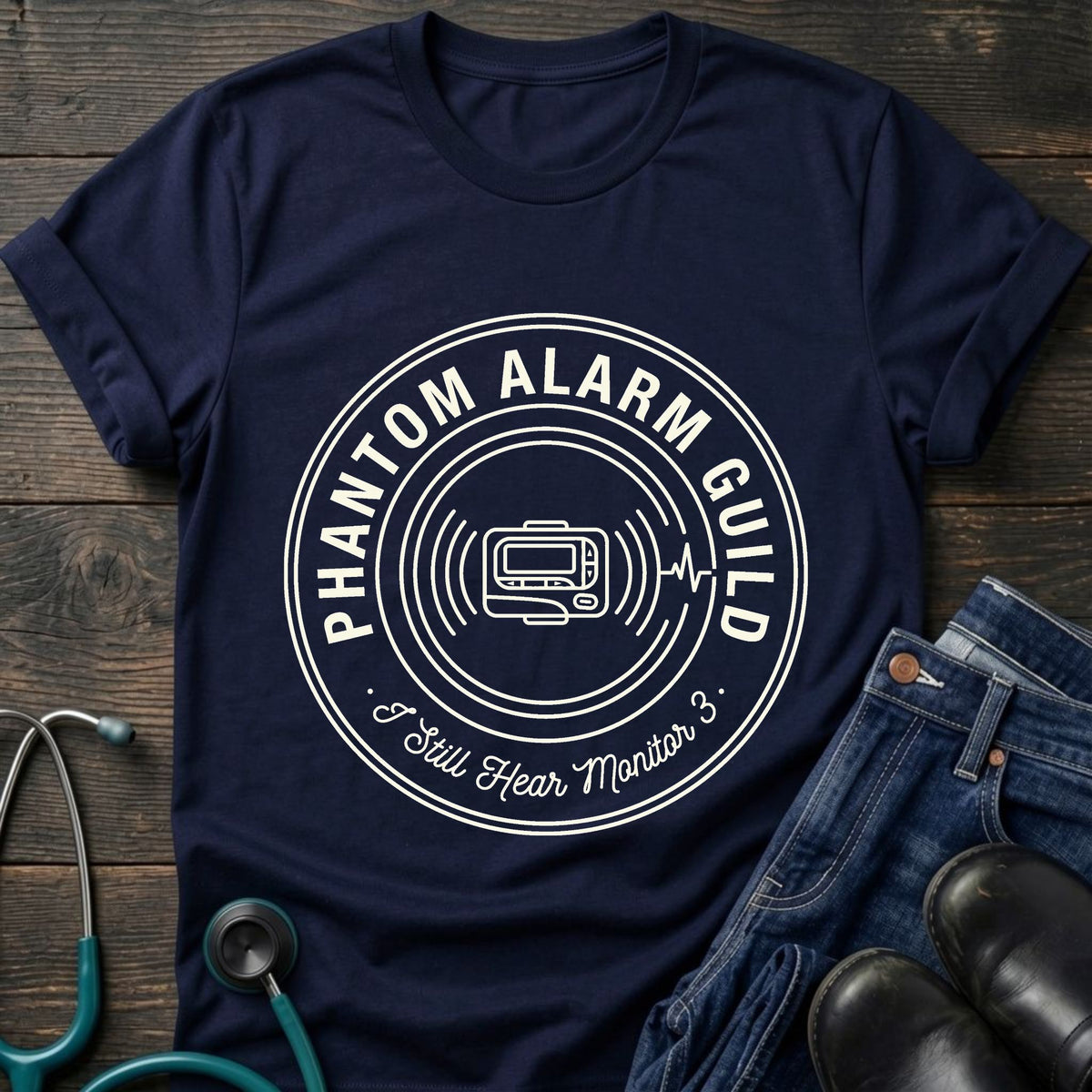 Phantom Alarm Guild Nurse Tee — I Still Hear Monitor 3