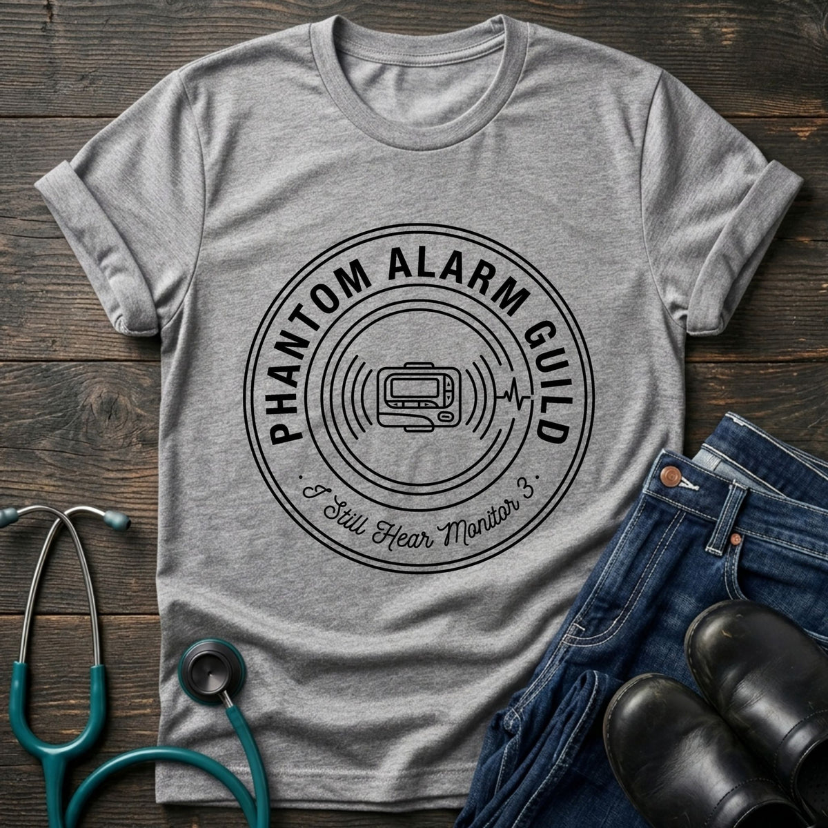 Phantom Alarm Guild Nurse Tee — I Still Hear Monitor 3