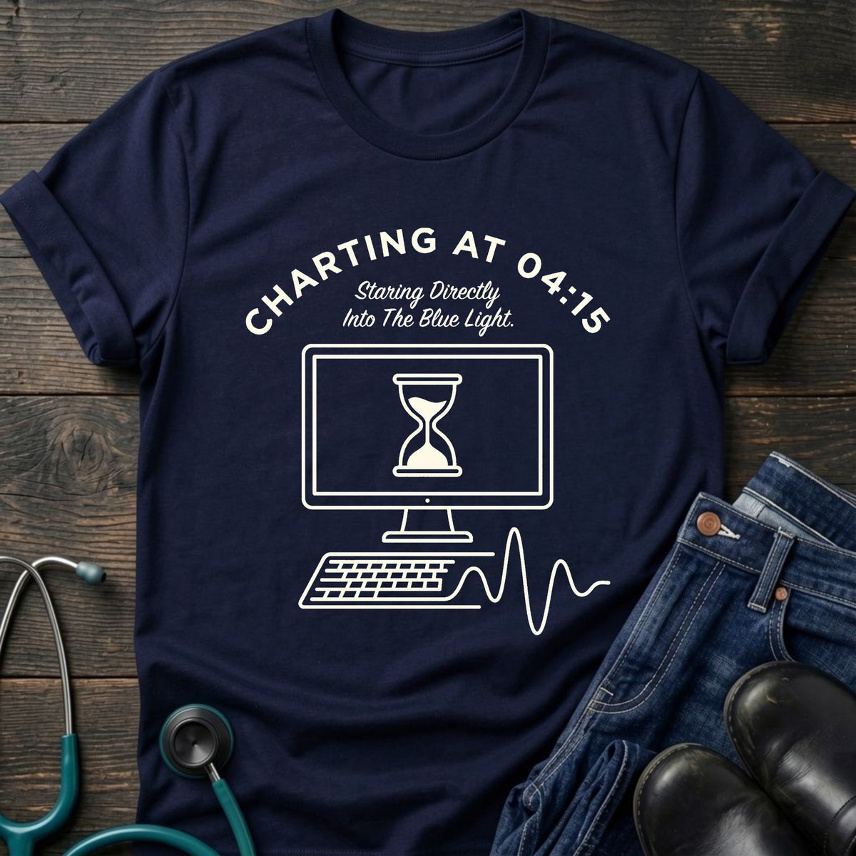 Charting at 04:15 Night Shift Nurse Tee