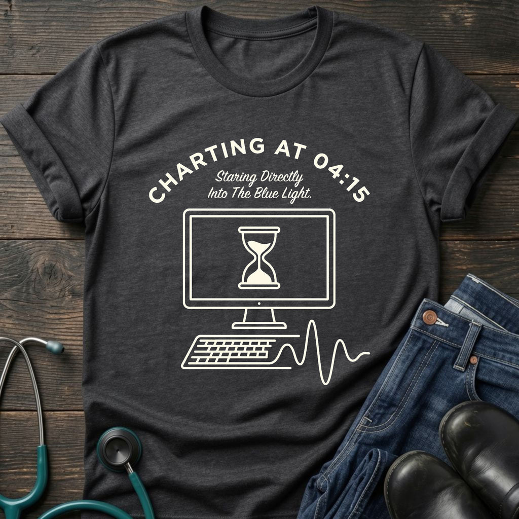 Charting at 04:15 Night Shift Nurse Tee