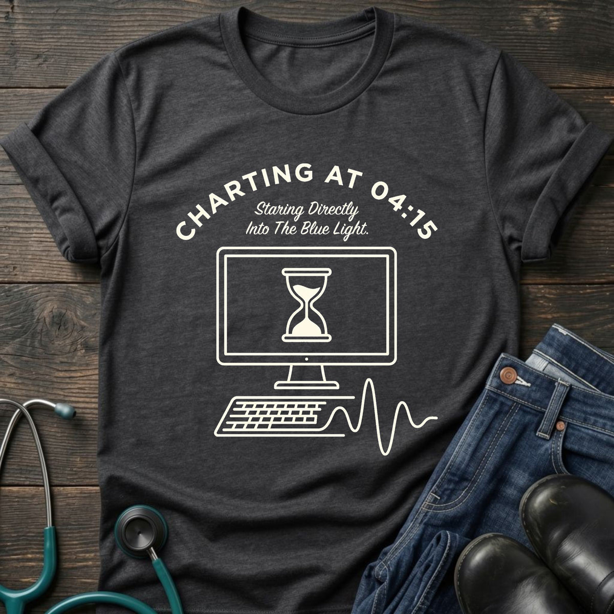 Charting at 04:15 Night Shift Nurse Tee