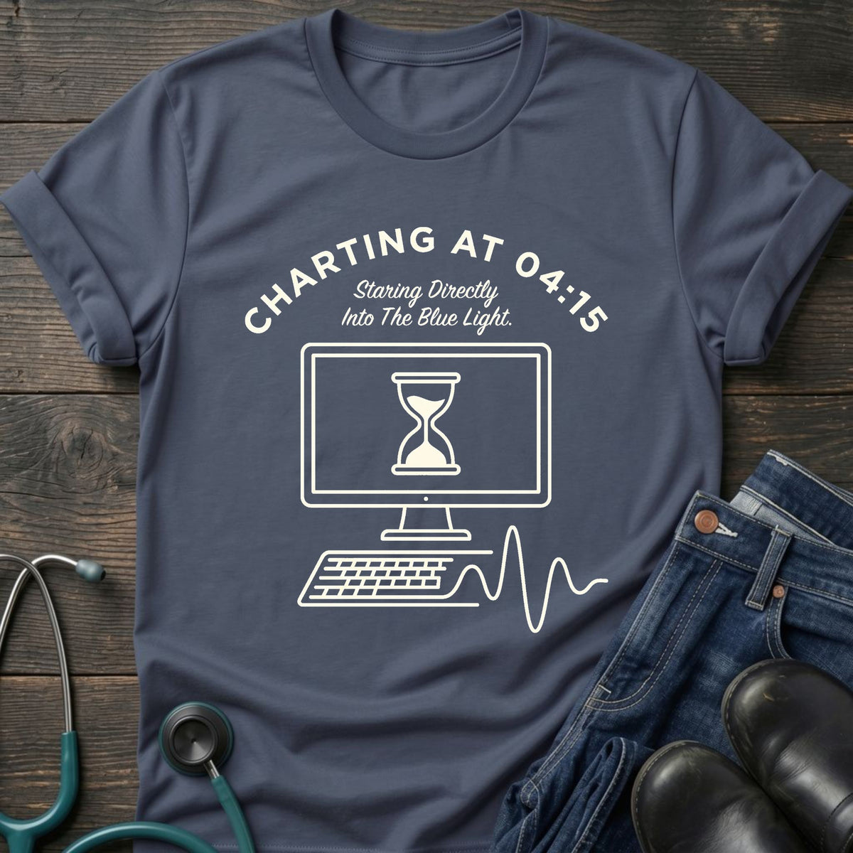 Charting at 04:15 Night Shift Nurse Tee
