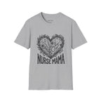 Nurse Mama T-Shirt — Heart Stethoscope & Nursing Tools Graphic