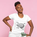 Brain Anatomy T-Shirt — Vintage Illustrated Brain with Labeled Sections (Critical Thinking, Coffee Retention)