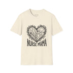 Nurse Mama T-Shirt — Heart Stethoscope & Nursing Tools Graphic