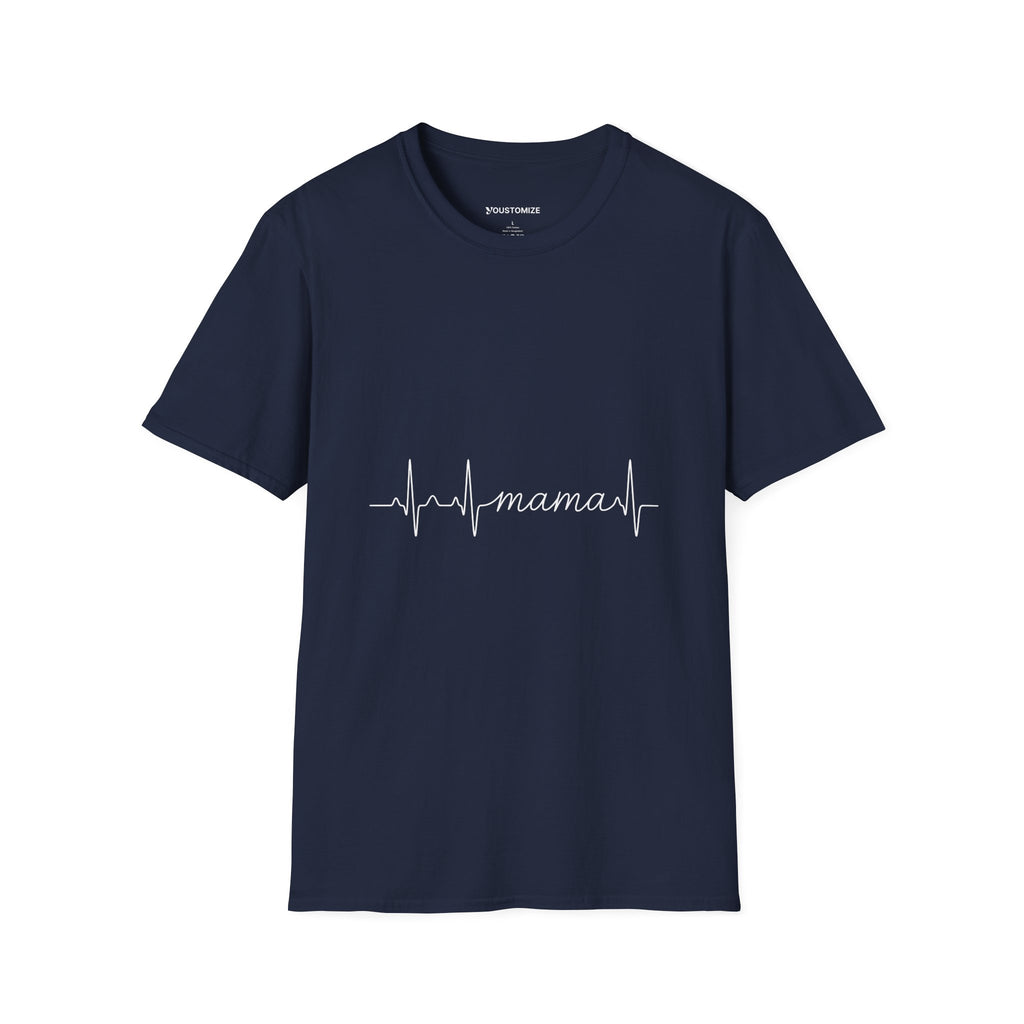 Mama Heartbeat T-Shirt — "mama" EKG Line Nurse Mom Tee, Mother's Day Gift