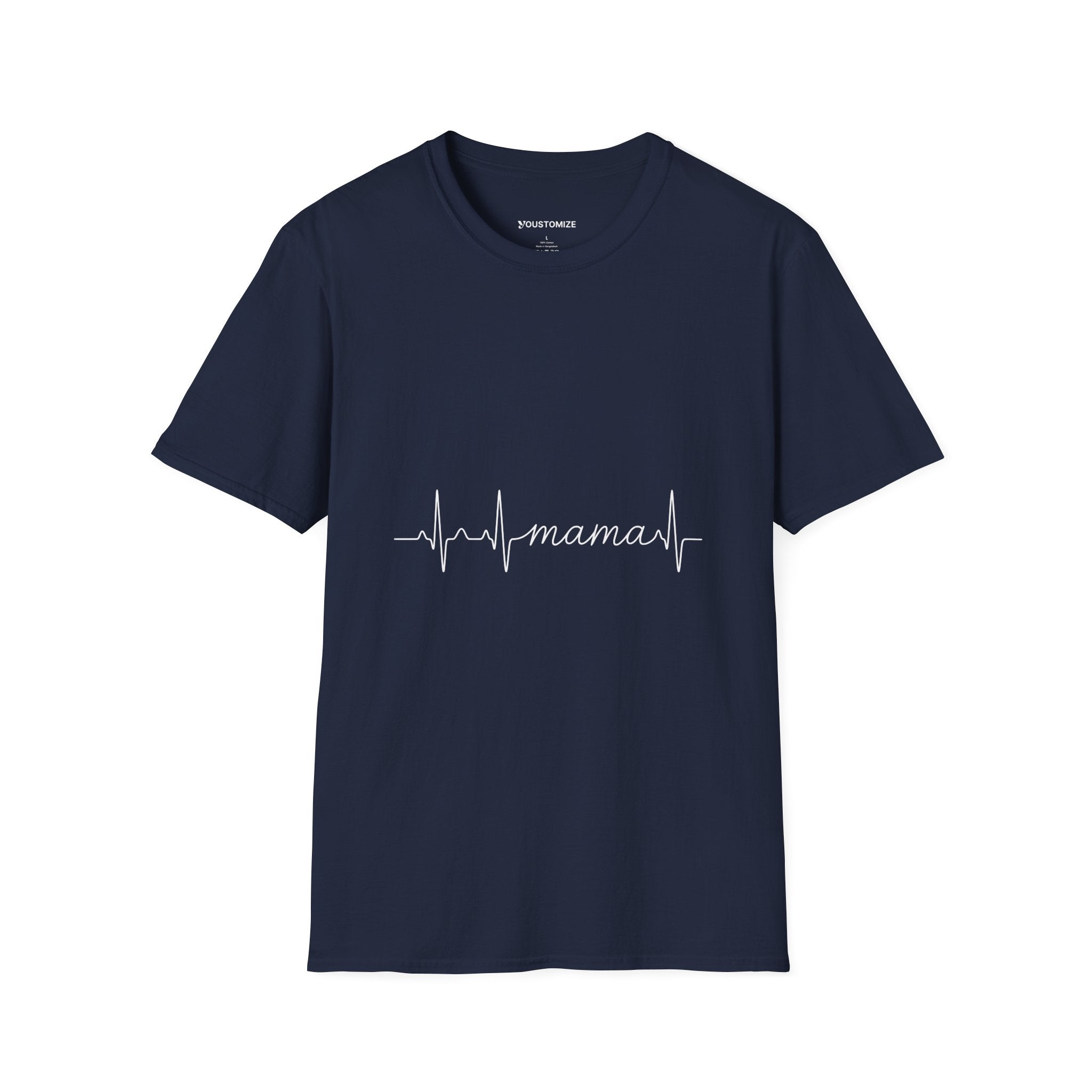 Mama Heartbeat T-Shirt — "mama" EKG Line Nurse Mom Tee, Mother's Day Gift