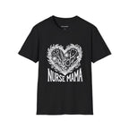 Nurse Mama T-Shirt — Heart Stethoscope & Nursing Tools Graphic