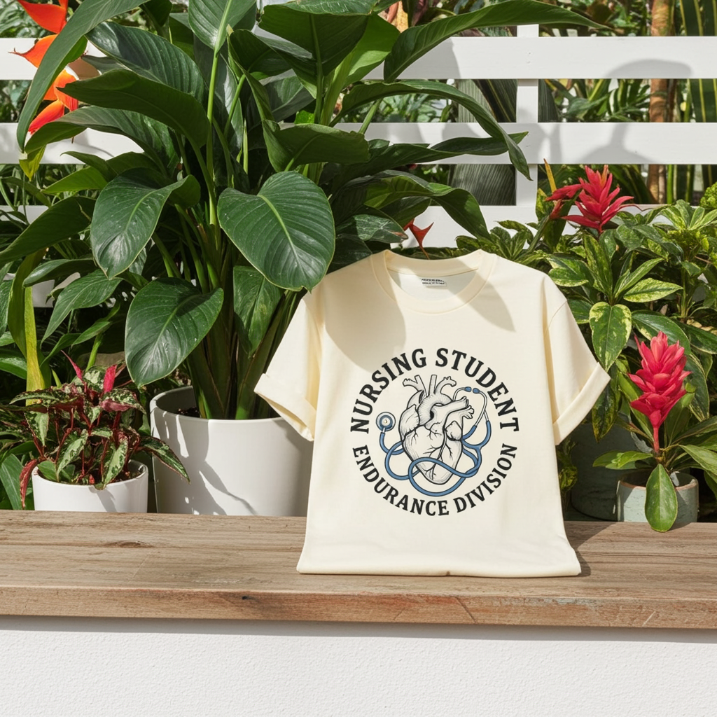 Anatomical Heart Endurance Division Nursing Student Tee
