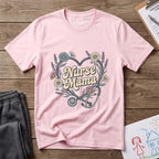 Nurse Mama Floral Stethoscope T-Shirt — Nurse Mom Gift Tee