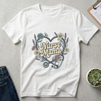 Nurse Mama Floral Stethoscope T-Shirt — Nurse Mom Gift Tee