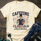 Caffeine and Clinicals Future Nurse Coffee Night Shift Tee - White / XS | YOUSTOMIZE