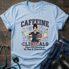 Caffeine and Clinicals Future Nurse Coffee Night Shift Tee - White / XS | YOUSTOMIZE