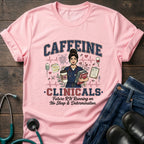 Caffeine and Clinicals Future Nurse Coffee Night Shift Tee - White / XS | YOUSTOMIZE