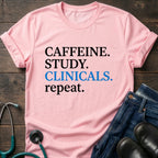 Caffeine Study Clinicals Nurse Student Graphic Tee - Sport Grey / XS | YOUSTOMIZE
