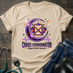 Chaos Coordinator Night Shift Nurse Graphic Tee - White / XS | YOUSTOMIZE