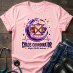 Chaos Coordinator Night Shift Nurse Graphic Tee - White / XS | YOUSTOMIZE