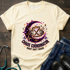Chaos Coordinator Night Shift Nurse Moon Humor Tee - Natural / S | YOUSTOMIZE