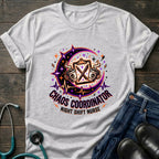 Chaos Coordinator Night Shift Nurse Moon Humor Tee - Natural / S | YOUSTOMIZE
