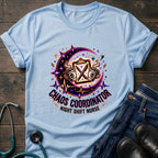 Chaos Coordinator Night Shift Nurse Moon Humor Tee - Natural / S | YOUSTOMIZE