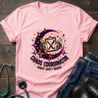Chaos Coordinator Night Shift Nurse Moon Humor Tee - Natural / S | YOUSTOMIZE
