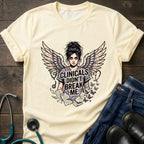 Clinicals Didn't Break Me Angel Wings Nurse Resilience Tee - Dark Heather / XS | YOUSTOMIZE