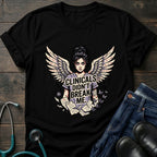 Clinicals Didn't Break Me Angel Wings Nurse Resilience Tee - Dark Heather / XS | YOUSTOMIZE
