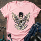 Clinicals Didn't Break Me Angel Wings Nurse Resilience Tee - Dark Heather / XS | YOUSTOMIZE