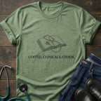 Coffee Clinicals Chaos Nurse Student Graphic Tee - Sport Grey / XS | YOUSTOMIZE