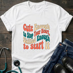 Cute Enough to Stop Your Heart Skilled Enough to Start It Nurse Tee - Dark Heather / XS | YOUSTOMIZE