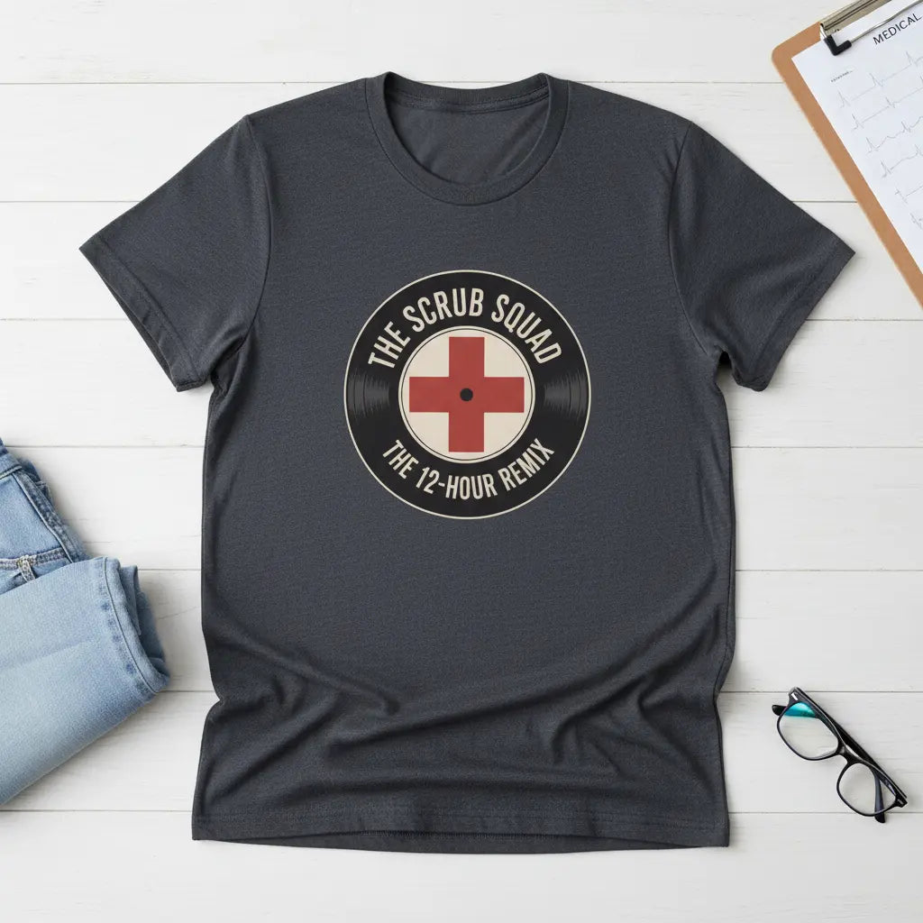 Dark Heather Professional Flat Lay