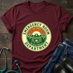 Emergency Room Department Retro ER Badge Nurse Tee - Charcoal / XS | YOUSTOMIZE