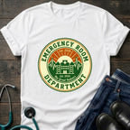 Emergency Room Department Retro ER Badge Nurse Tee - Charcoal / XS | YOUSTOMIZE