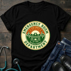 Emergency Room Department Retro ER Badge Nurse Tee - Charcoal / XS | YOUSTOMIZE