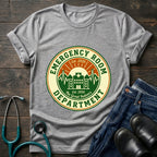 Emergency Room Department Retro ER Badge Nurse Tee - Charcoal / XS | YOUSTOMIZE