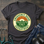 Emergency Room Department Retro ER Badge Nurse Tee - Charcoal / XS | YOUSTOMIZE