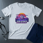 ER-STAT Rescue Helicopter T-Shirt — Retro Sunset Air Rescue Tee - YOUSTOMIZE
