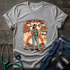 First in Family I Carried My Family Through Nursing School Tee - Dark Heather / XS | YOUSTOMIZE