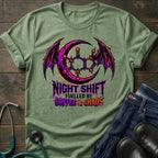 Fueled by Caffeine and Chaos Night Shift Tee - White / XS | YOUSTOMIZE