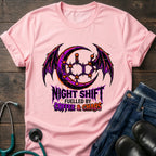 Fueled by Caffeine and Chaos Night Shift Tee - White / XS | YOUSTOMIZE
