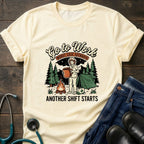 Go to Work Another Shift Starts Campfire Nurse Tee - Sport Grey / XS | YOUSTOMIZE