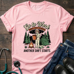 Go to Work Another Shift Starts Campfire Nurse Tee - Sport Grey / XS | YOUSTOMIZE